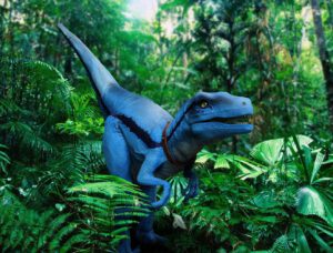 Blue Dinosaur in the forest